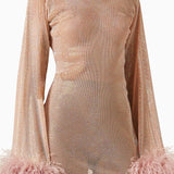Sparkling Rhinestone Mini Dress