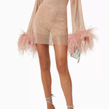 Sparkling Rhinestone Mini Dress