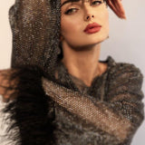Must Kerge Rhinestone Mini Kleit