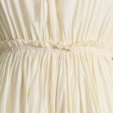 Cape Sleeve Pleated Baggy Midi Dress