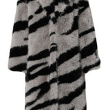 Kunstkarusnahast zebra mustriga mantel