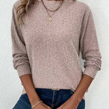 Ribbeltrui met ronde hals