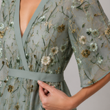 Romi - Elegantne lilleline maxi kleit