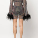 Sparkling Rhinestone Mini Dress