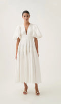 Fallingwater Ruffled Midi Dress