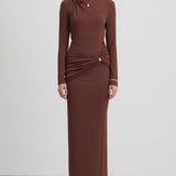 Maxi Kleid Seksikas Loodud - Pruun Jersey