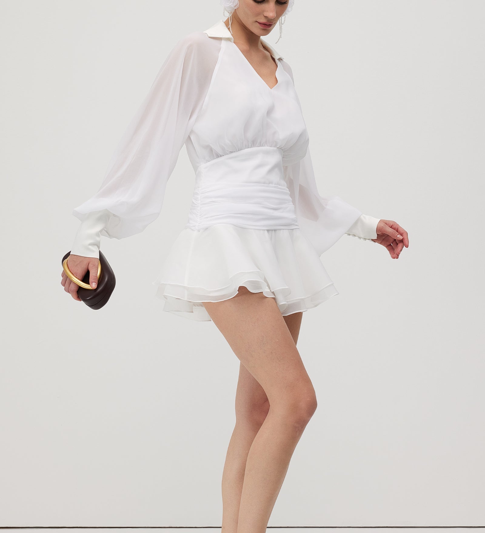 Mini Kleit Üksiku Lanterni Varrukaga