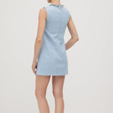 Glänzendes Boucle Mini Kleid