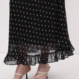 Polka Dot Chiffon Slip Midi Kleit
