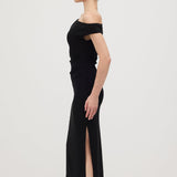 Asümmeetriline Metalliline Midi Kleid