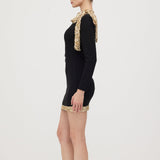 Mini Kleid mit Glänzender Schleife