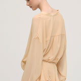 Volditud mini kleit pikade varrukatega