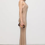 Detailne Halterneck Maxi Kleit