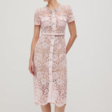 Translucent Diamante Satin Midi Dress