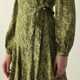 Abstract Print V-Neck Mini Dress