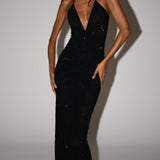 Must-Have Diamante Ruched Midi Dress