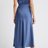 Asümmeetriline satiinist midi kleit Daisy Blue