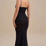 Stiilne Kehaskulptuuri Pits Maxi Kleid
