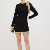Mini Kleid mit Glänzender Schleife