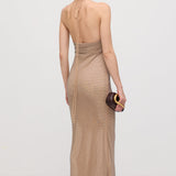 Detailne Halterneck Maxi Kleit