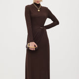 Maxi Kleid mit Metallic-Dekor aus Jersey