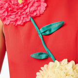 Punane Kuldne Mini Kleid