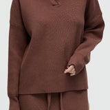 Kootud Pikad Varrukad Ülemine ja Midi Kleidiseade