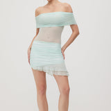 Mini Õlavarre Kleit - Pistaatsia