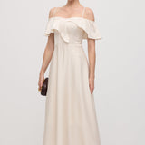 Ruffle Satin Midi Kleit