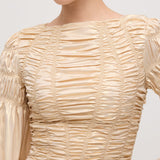 Maxi Kleid mit Metallischem Elastik-Detail