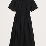 Puuvillane Avatud Seljaga Midi Kleid Mustas