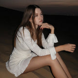 Avatud Kudumisega Mini Kleid