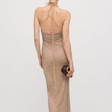 Detailne Halterneck Maxi Kleit