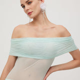 Mini Õlavarre Kleit - Pistaatsia