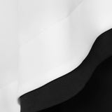 Kontrast Cape Maxi Kleid