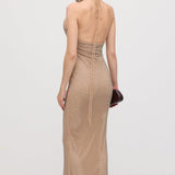 Detailne Halterneck Maxi Kleit