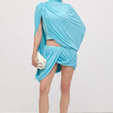 Asümmeetrilised Drapeeritud Mini Kleitide Komplekt