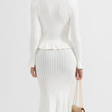 Elegantne Laienev Kootud Midi Kleid
