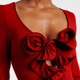 Lillemuster Jersey Maxikleid