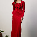Lillemuster Jersey Maxikleid