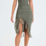 Veealune Rinnatükk Midi Kleid