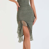 Veealune Rinnatükk Midi Kleid