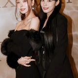 Must Mini Õlavarre Kleit