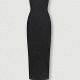 Ribbed Bodycon Midi Kleit