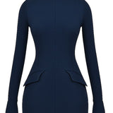 Sturdy Slim-Fit Hip-Hugging Mini Dress