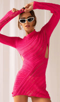 Tühi Mini Kleid - Roosa ja Punane