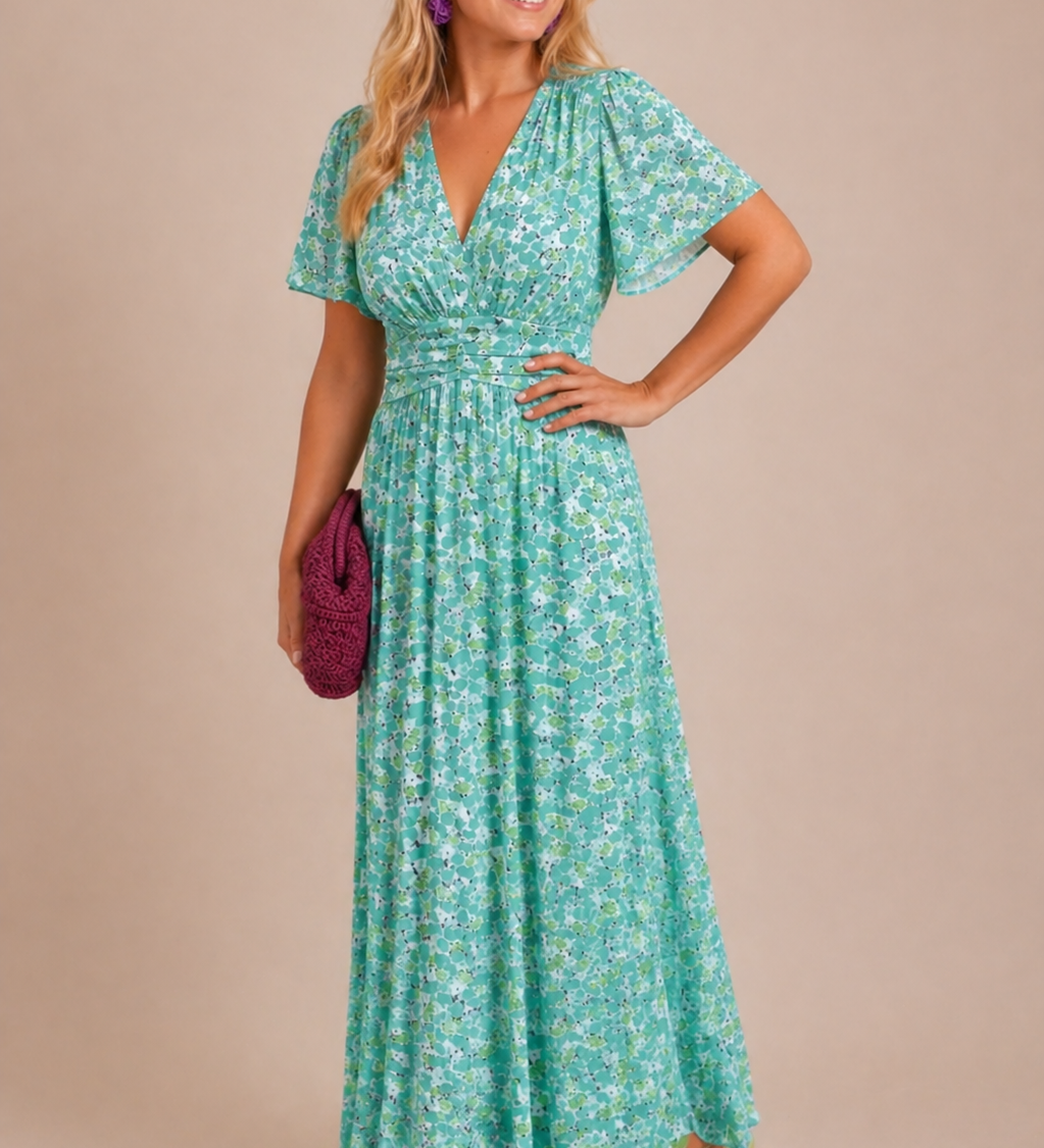 Amélie Maxi Kleit – Elegantne Lillemuster ja Naisteliku Lõikega