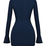 Tihe Slim-Fit Hip-Hugging Mini Dress