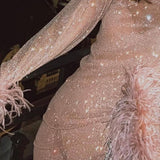 Sparkling Rhinestone Mini Dress