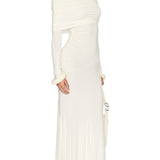 Off-Shoulder Jersey Maxi Dress